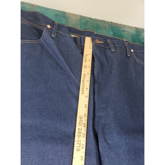 Wrangler Jeans Size 44x34 Mens Blue Pants Denim Rodeo Cowboy Cut Straight NWT - Picture 6 of 12